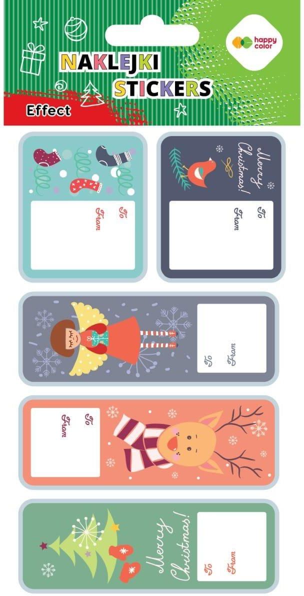 Zdjęcie Happy Color Naklejki Effect-Xmas Stamp Tag 10X20Cm - Grodków