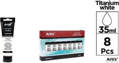 Zdjęcie Artix Farba Akrylowa Biała 35Ml 8Szt. - Kórnik