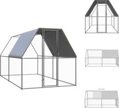 vidaXl Zewnętrzna Klatka Dla Kurczaków 2X4X2m Stal Ocynkowana - Siedliska I Wybiegi Małych Zwierząt