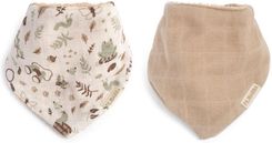 Zdjęcie Filibabba Little Śliniaki Bandana Wonders + Warm Grey 2-Pack - Łaziska Górne