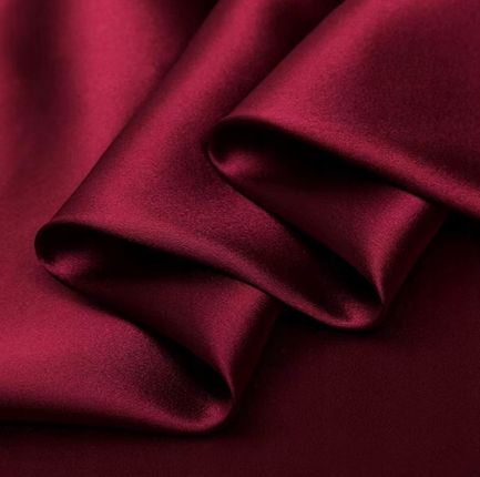 Jedwabna gumka do włosów JEDWAB 100% scrunchie czerwone wino MINI - zdjęcie 2