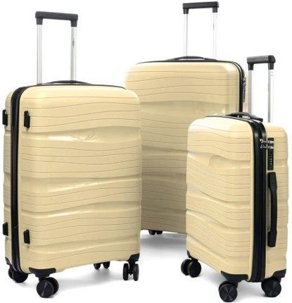 Zestaw 3 walizek KEMER RGL PP3 BEŻOWY