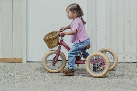Coandco Pierwszy Rowerek Trójkołowy Dziecięcy Biegowy 2W1 Różowy Matowy Trybike - zdjęcie 2