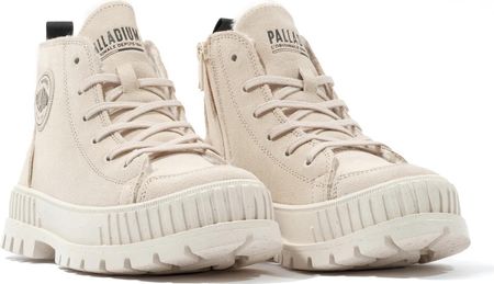 Palladium damskie sznurowane buty Pallashock ZIP WARM beżowy