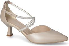 Zdjęcie Czółenka Kotyl 5445 Perłowe lico/Srebrny - Jedwabne