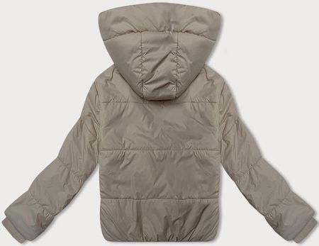 Krótka kurtka damska z kapturem J Style beżowa (16M9237-62) - zdjęcie 3