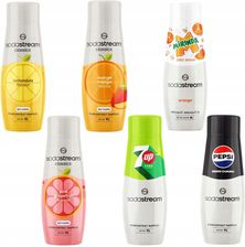 Sodastream Syrop Pepsi Max 7Up Free Mirinda Zero Mango Grejpfrut Lemon 440ml 6X