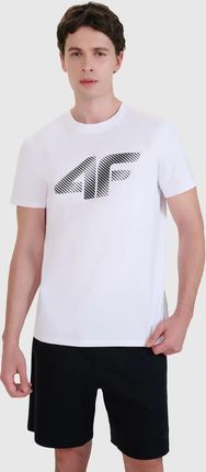 4F t-shirt męski koszulka bawełniana 4FWMM00TTSHM2257 biały