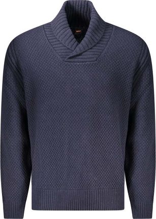Hugo Boss Niebieski wełniany sweter męski dla eleganckiego stylu - M