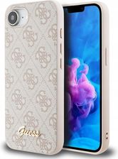 Guess Etui 4G Script Logo Magsafe Do Iphone 16E Różowy