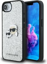Karl Lagerfeld Etui Fixed Glitter Ikonik Metal Pin Do Iphone 16E Srebrny
