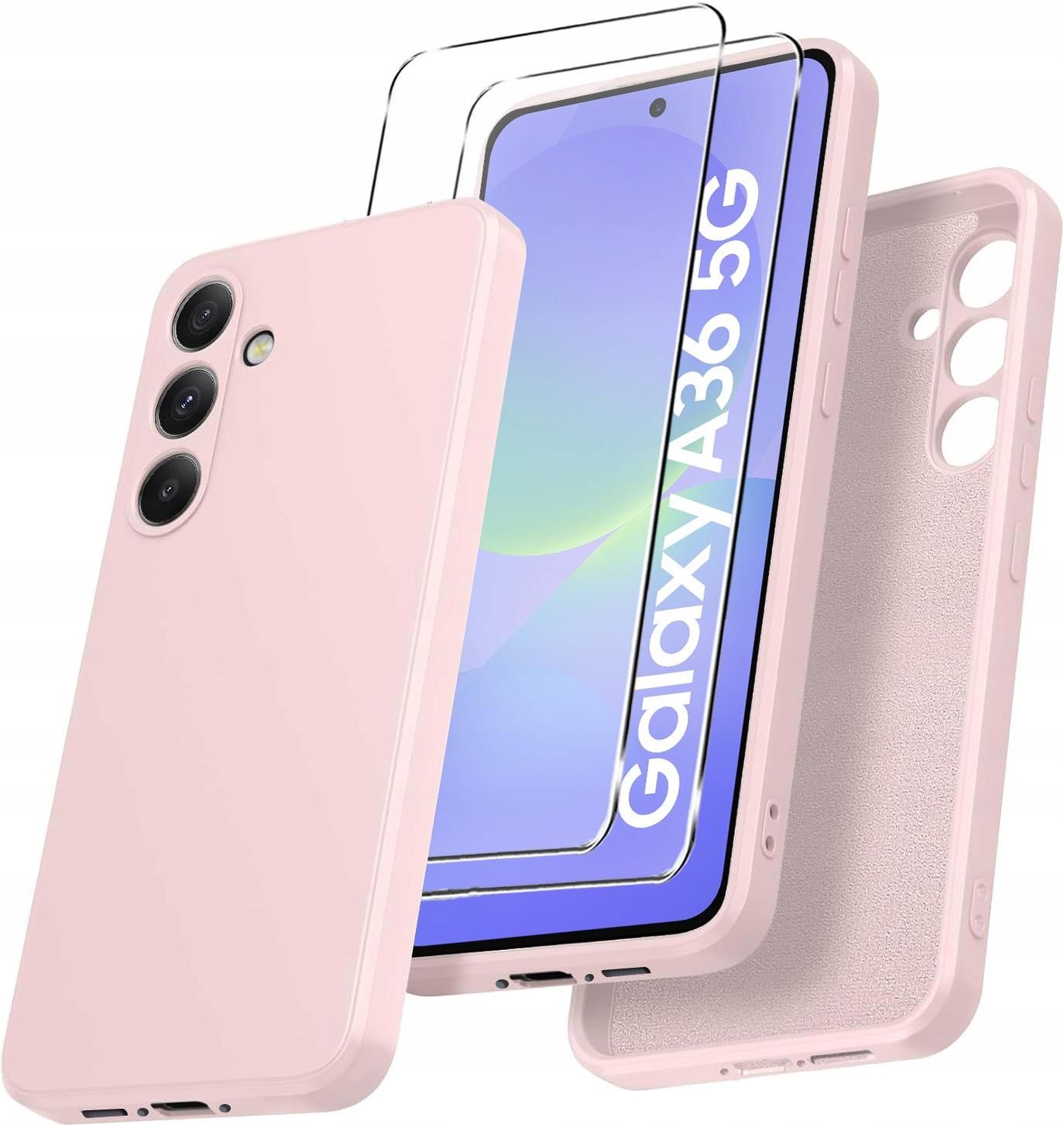 Case Etui Do Samsung Galaxy A36 5G Silicone Matowe Plecki 2X Szkło Szybka - zdjęcie 1