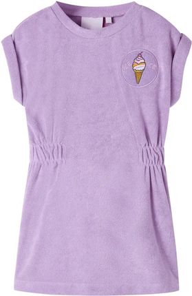 Sukienka dziecięca lila z haftem lodów, r. 104 (3-4 lata)