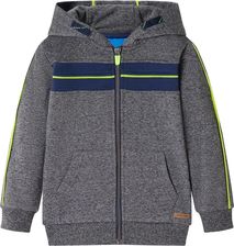 Dziecięca bluza z kapturem 80% bawełna szary melanż 128