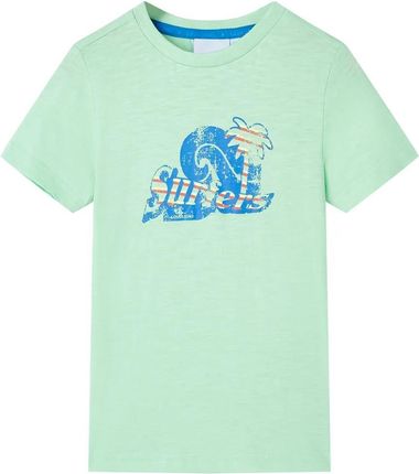 Koszulka dziecięca Surfers 140 jasnozielona 100% bawełna