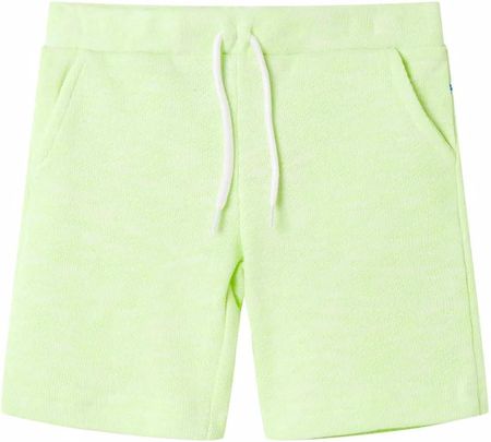 Spodenki dziecięce neonowy żółty 128 (7-8 lat) 100% bawełna