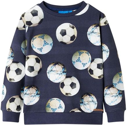 Bluza dziecięca piłki nożne 128 granatowa 95% bawełna