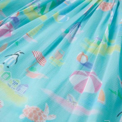 Spódniczka plażowa dziecięca 140cm jasny błękit - zdjęcie 3