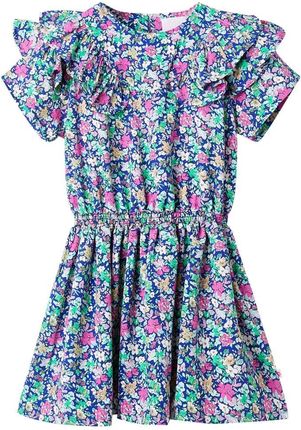 Sukienka dziecięca Kwiatowy Urok 92, błękit kobaltowy