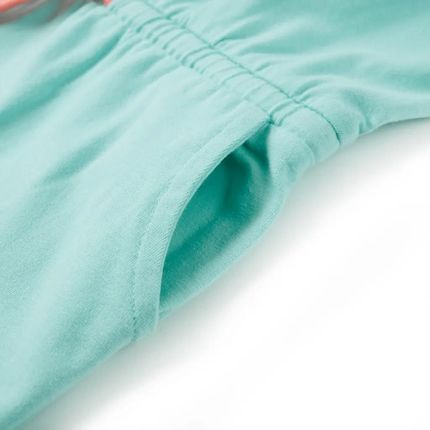 Sukienka dziecięca jasnomiętowa z paskami 140 cm - zdjęcie 3