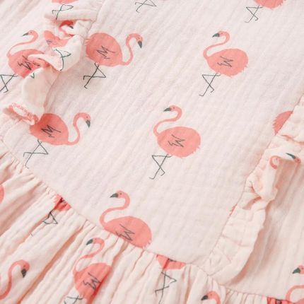 Flamingo Sukienka Dziecięca 104 (3-4 lata) różowa 100% bawełny - zdjęcie 2