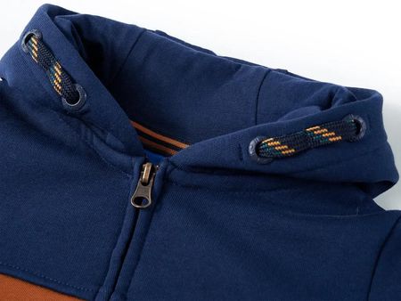 Dziecięca bluza z kapturem 92 granatowa 18-24m - miękka i trwała - zdjęcie 2