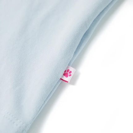 Dziecięca koszulka serce cekiny jasnoniebieska 140 - zdjęcie 3