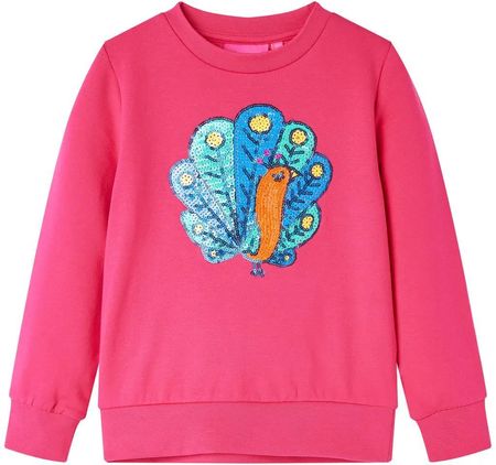 Cekinowa bluza dziecięca 116 jaskrawy róż