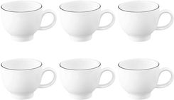 Zdjęcie Seltmann Weiden - Zestaw 6 filiżanek do espresso 90ml Lido Black Line  - Mieroszów