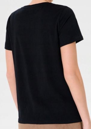 Bluzka MODNA z nadrukiem koszulka bawełna SINSAY czarna t-shirt XL - zdjęcie 3