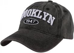 Czapka z daszkiem bawełna vintage destroyed regulowana unisex haft BROOKLYN