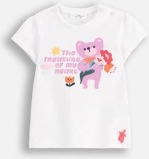 T-shirt z krótkim rękawem biały z nadrukiem na przodzie