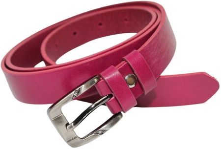 Pasek Damski Skórzany PAS-MAX (PL) Skóra Licowa EXTRA Gładki 25 mm FUKSJA