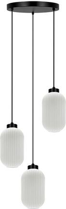 Lampa wisząca do salonu, czarno-biała, 3 x E27 K-5735 z serii VILAR