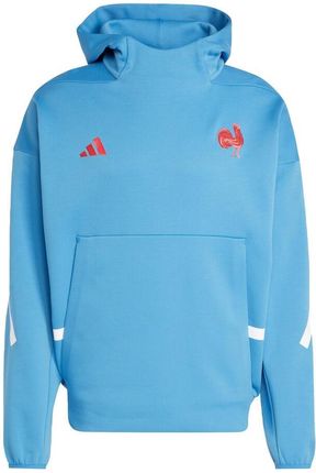 adidas Bluza France Travel Z.N.E. Hooded Niebieska - zdjęcie 2