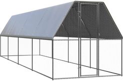 Zakito Klatka Dla Kurczaków, Kaczek I Małych Zwierząt - 2X8X2M, Srebrno-Szara (Z3154373)