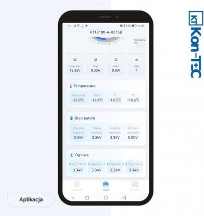 Kon-TEC GREEN LINE 12V 100Ah LiFePO4 BMS Bluetooth Akumulator z matą grzewczą - zdjęcie 4