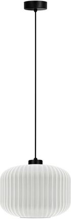 Lampa wisząca z białym kloszem do jadalni K-5641 z serii SPARTA