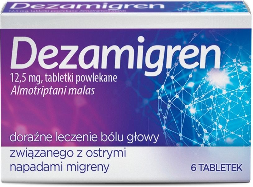 Leki przeciwbólowe Dezamigren 12,5mg 6 tabl. - Opinie i ceny na Ceneo.pl