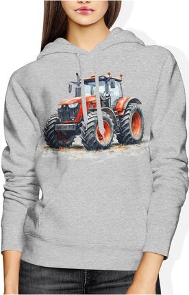 Retro Vintage traktor ze traktorem Damska bluza z kapturem (XL, Czarny) - zdjęcie 2
