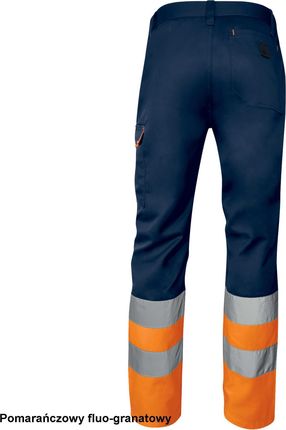 Delta-Plus M1Pa2Hvcl1 - Spodnie Z Wieloma Kieszeniami H.V Klasy 1 Żółty Fluo-Granatowy S - zdjęcie 2