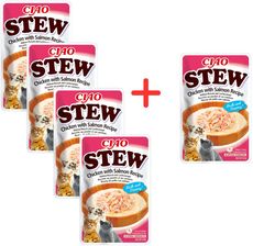 Inaba Ciao Stew Chicken and Salmon Recipe 5x40g
