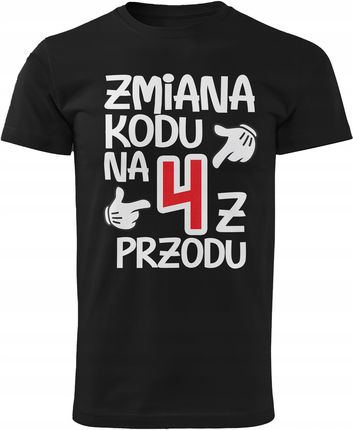 Jhk Koszulka Męska Czarna Zmiana Kodu Na 40 Urodziny Prezent Upominek Xxl