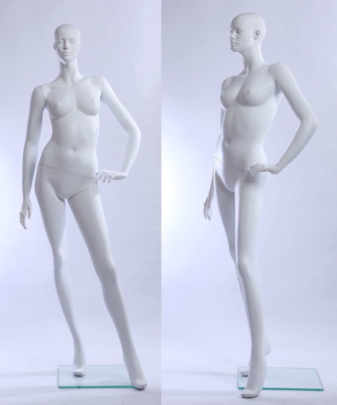 Manichino Femminile EurotonDisplay FC-11 Bianco - 175 Cm Per Vetrine E Negozi