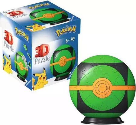 Ravensburger Puzzle 3D Kula Pokémon Repeat Ball 11626 54El.