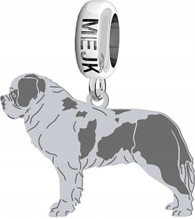 Charms Modułowy Srebrny Bernardyn 925 Kobieta Prezent DEDYKACJA GRATIS