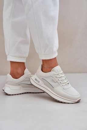 Sneakersy Damskie Big Star Hi-poly System NN274A088 Jasnobeżowe 39