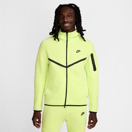 Męska bluza z kapturem i zamkiem na całej długości Windrunner Nike Tech - Żółty