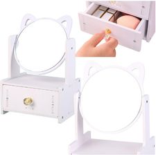 Zdjęcie Leantoys Mini toaletka lusterko do makijażu biała - - Dobra