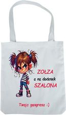 Torba na ramię biała uchwyt śmieszny tekst Mi 048